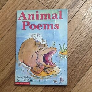 Scholastic Animal Poems with Blue and Brown Illustrations